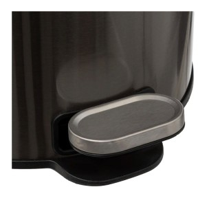 Μεταλλικός Κάδος Απορριμμάτων από Ανοξείδωτο Ατσάλι 30 Lt Black Ino...