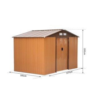 Μεταλλική Αποθήκη Κήπου από Γαλβανισμένο Ατσάλι 277 x 191 x 192 cm ... Μεταλλική Αποθήκη Κήπου από Γαλβανισμένο Ατσάλι 277 x 191 x 192 cm ...
