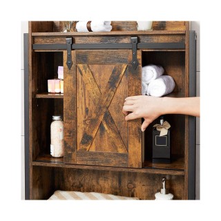 Μεταλλική Εταζέρα Μπάνιου με 4 Ράφια και 1 Ντουλάπι 64 x 24 x 171 c... Μεταλλική Εταζέρα Μπάνιου με 4 Ράφια και 1 Ντουλάπι 64 x 24 x 171 c...