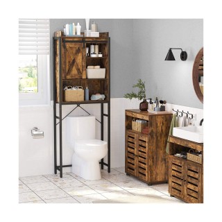 Μεταλλική Εταζέρα Μπάνιου με 4 Ράφια και 1 Ντουλάπι 64 x 24 x 171 c... Μεταλλική Εταζέρα Μπάνιου με 4 Ράφια και 1 Ντουλάπι 64 x 24 x 171 c...