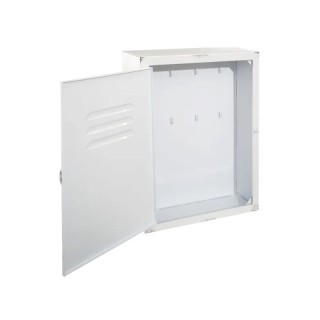 Μεταλλική Κλειδοθήκη Τοίχου 6 Θέσεων 23.5 x 9 x 30 cm Χρώματος Λευκ...