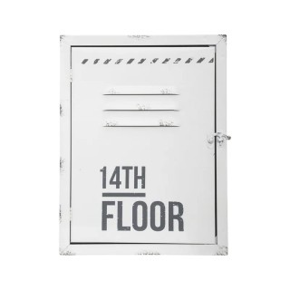 Μεταλλική Κλειδοθήκη Τοίχου 6 Θέσεων 23.5 x 9 x 30 cm Χρώματος Λευκ...