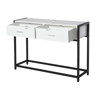 Μεταλλική Κονσόλα με 2 Συρτάρια 120 x 34 x 81 cm HOMCOM 837-099 Μεταλλική Κονσόλα με 2 Συρτάρια 120 x 34 x 81 cm HOMCOM 837-099