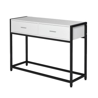 Μεταλλική Κονσόλα με 2 Συρτάρια 120 x 34 x 81 cm HOMCOM 837-099