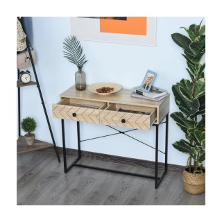 Μεταλλική Κονσόλα με 2 Συρτάρια 90 x 35 x 76 cm HOMCOM 838-043 Μεταλλική Κονσόλα με 2 Συρτάρια 90 x 35 x 76 cm HOMCOM 838-043