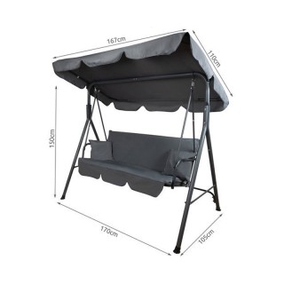 Μεταλλική Κούνια Εξωτερικού Χώρου με Κεκλιμένη Οροφή 170 x 105 x 15... Μεταλλική Κούνια Εξωτερικού Χώρου με Κεκλιμένη Οροφή 170 x 105 x 15...