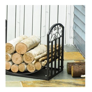 Μεταλλική Ξυλιέρα Τζακιού 60.5 x 36 x 46.5 cm Outsunny 842-208