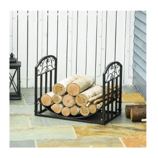 Μεταλλική Ξυλιέρα Τζακιού 60.5 x 36 x 46.5 cm Outsunny 842-208