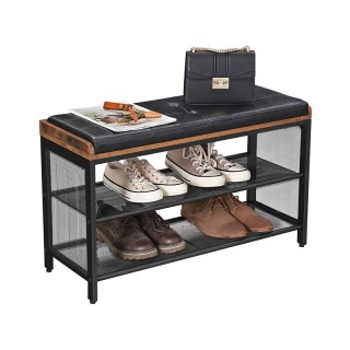 Μεταλλική Παπουτσοθήκη με 2 Ράφια και Κάθισμα 80 x 30 x 48 cm VASAG... Μεταλλική Παπουτσοθήκη με 2 Ράφια και Κάθισμα 80 x 30 x 48 cm VASAG...