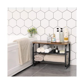 Μεταλλική Παπουτσοθήκη με 2 Ράφια και Πάγκο 66 x 30 x 45 cm VASAGLE... Μεταλλική Παπουτσοθήκη με 2 Ράφια και Πάγκο 66 x 30 x 45 cm VASAGLE...