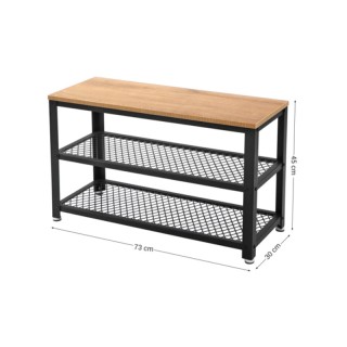 Μεταλλική Παπουτσοθήκη με 2 Ράφια και Πάγκο 73 x 30 x 45 cm Songmic... Μεταλλική Παπουτσοθήκη με 2 Ράφια και Πάγκο 73 x 30 x 45 cm Songmic...