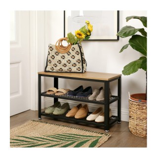 Μεταλλική Παπουτσοθήκη με 2 Ράφια και Πάγκο 73 x 30 x 45 cm Songmic... Μεταλλική Παπουτσοθήκη με 2 Ράφια και Πάγκο 73 x 30 x 45 cm Songmic...