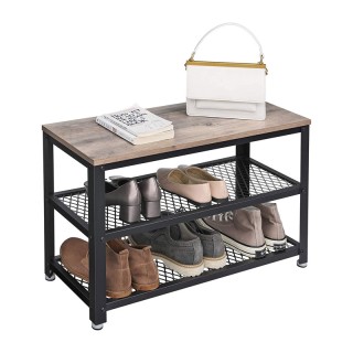 Μεταλλική Παπουτσοθήκη με 2 Ράφια και Πάγκο 73 x 30 x 45 cm Χρώματο... Μεταλλική Παπουτσοθήκη με 2 Ράφια και Πάγκο 73 x 30 x 45 cm Χρώματο...
