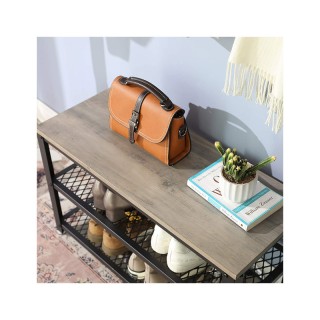 Μεταλλική Παπουτσοθήκη με 2 Ράφια και Πάγκο 73 x 30 x 45 cm Χρώματο... Μεταλλική Παπουτσοθήκη με 2 Ράφια και Πάγκο 73 x 30 x 45 cm Χρώματο...