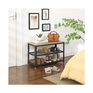 Μεταλλική Παπουτσοθήκη με 2 Ράφια και Πάγκο 73 x 30 x 45 cm Χρώματο... Μεταλλική Παπουτσοθήκη με 2 Ράφια και Πάγκο 73 x 30 x 45 cm Χρώματο...