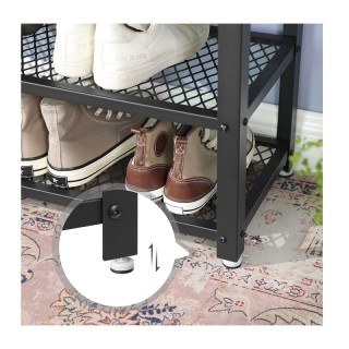 Μεταλλική Παπουτσοθήκη με 2 Ράφια και Πάγκο 73 x 30 x 45 cm Χρώματο... Μεταλλική Παπουτσοθήκη με 2 Ράφια και Πάγκο 73 x 30 x 45 cm Χρώματο...