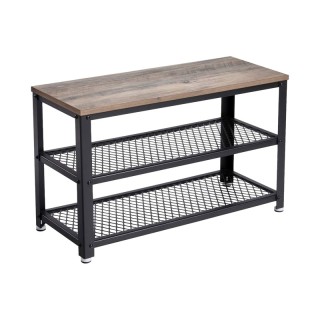 Μεταλλική Παπουτσοθήκη με 2 Ράφια και Πάγκο 73 x 30 x 45 cm Χρώματο... Μεταλλική Παπουτσοθήκη με 2 Ράφια και Πάγκο 73 x 30 x 45 cm Χρώματο...