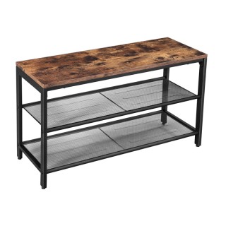 Μεταλλική Παπουτσοθήκη με 2 Ράφια και Πάγκο 80 x 30 x 44.5 cm VASAG...