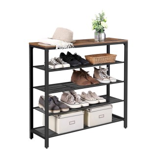Μεταλλική Παπουτσοθήκη με 5 Ράφια 100 x 30 x 92.5 cm VASAGLE LBS15BX
