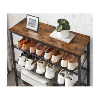 Μεταλλική Παπουτσοθήκη με 5 Ράφια 75 x 28 x 93 cm VASAGLE LBS038B01 Μεταλλική Παπουτσοθήκη με 5 Ράφια 75 x 28 x 93 cm VASAGLE LBS038B01