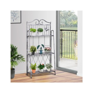 Μεταλλική Πτυσσόμενη Ζαρντινιέρα 3 Επιπέδων 44 x 25 x 96 cm Outsunn...
