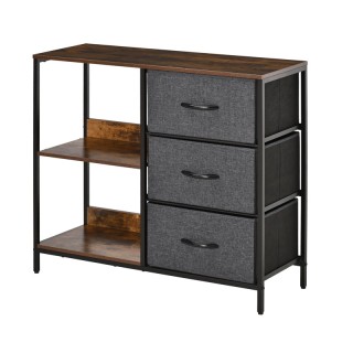 Μεταλλική Συρταριέρα με 3 Υφασμάτινα Συρτάρια και 2 Ράφια 80 x 29 x... Μεταλλική Συρταριέρα με 3 Υφασμάτινα Συρτάρια και 2 Ράφια 80 x 29 x...