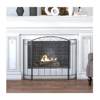 Μεταλλική Σίτα Τζακιού Τρίφυλλη 105 x 1.6 x 80.5 cm HOMCOM 820-231 Μεταλλική Σίτα Τζακιού Τρίφυλλη 105 x 1.6 x 80.5 cm HOMCOM 820-231