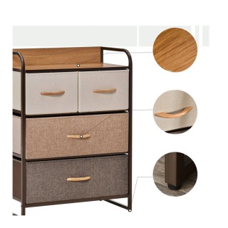 Μεταλλική Συρταριέρα με 4 Υφασμάτινα Συρτάρια και 1 Ράφι 58 x 29 x ... Μεταλλική Συρταριέρα με 4 Υφασμάτινα Συρτάρια και 1 Ράφι 58 x 29 x ...