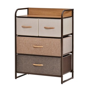 Μεταλλική Συρταριέρα με 4 Υφασμάτινα Συρτάρια και 1 Ράφι 58 x 29 x ... Μεταλλική Συρταριέρα με 4 Υφασμάτινα Συρτάρια και 1 Ράφι 58 x 29 x ...