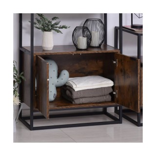 Μεταλλική Βιβλιοθήκη με 3 Ράφια και 1 Ντουλάπι 76 x 33 x 162.5 cm H... Μεταλλική Βιβλιοθήκη με 3 Ράφια και 1 Ντουλάπι 76 x 33 x 162.5 cm H...