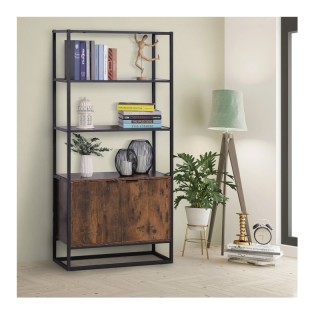 Μεταλλική Βιβλιοθήκη με 3 Ράφια και 1 Ντουλάπι 76 x 33 x 162.5 cm H... Μεταλλική Βιβλιοθήκη με 3 Ράφια και 1 Ντουλάπι 76 x 33 x 162.5 cm H...