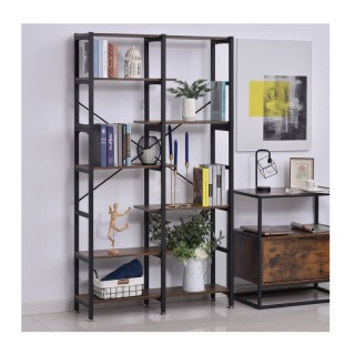 Μεταλλική Βιβλιοθήκη με 6 Ράφια 100 x 30 x 182 cm HOMCOM 838-048 Μεταλλική Βιβλιοθήκη με 6 Ράφια 100 x 30 x 182 cm HOMCOM 838-048