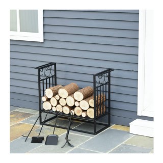 Μεταλλική Ξυλιέρα Τζακιού με Αξεσουάρ 75 x 30 x 60 cm HOMCOM 842-163 Μεταλλική Ξυλιέρα Τζακιού με Αξεσουάρ 75 x 30 x 60 cm HOMCOM 842-163