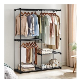 Μεταλλική Ανοιχτή Ντουλάπα με 3 Ράφια και 3 Ράγες 138 x 43 x 182 cm... Μεταλλική Ανοιχτή Ντουλάπα με 3 Ράφια και 3 Ράγες 138 x 43 x 182 cm...