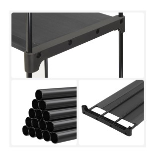 Μεταλλική Ανοιχτή Ντουλάπα με 6 Ράφια και 2 Ράγες 112 x 43 x 165 cm...