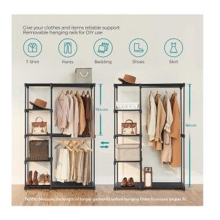 Μεταλλική Ανοιχτή Ντουλάπα με 6 Ράφια και 2 Ράγες 112 x 43 x 165 cm... Μεταλλική Ανοιχτή Ντουλάπα με 6 Ράφια και 2 Ράγες 112 x 43 x 165 cm...