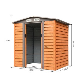 Μεταλλική Αποθήκη Κήπου 193 x 152 x 176.5-203 cm Outsunny 845-171 Μεταλλική Αποθήκη Κήπου 193 x 152 x 176.5-203 cm Outsunny 845-171