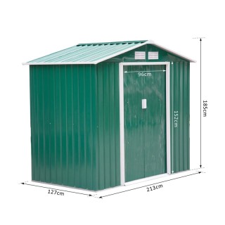 Μεταλλική Αποθήκη Κήπου 213 x 127 x 185 cm Outsunny 845-030GN Μεταλλική Αποθήκη Κήπου 213 x 127 x 185 cm Outsunny 845-030GN