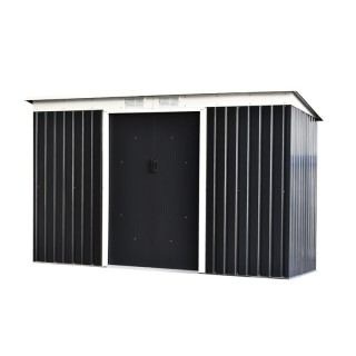 Μεταλλική Αποθήκη Κήπου από Γαλβανισμένο Ατσάλι 280 x 130 x 172 cm ... Μεταλλική Αποθήκη Κήπου από Γαλβανισμένο Ατσάλι 280 x 130 x 172 cm ...