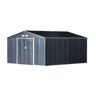 Metall-Gartenschuppen aus verzinktem Stahl, 340 x 386 x 200 cm O...