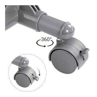 Μεταλλική Διπλή Τροχήλατη Κρεμάστρα Ρούχων Δαπέδου 87-150 x 52 x 16...