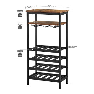 Μεταλλική Κάβα Κρασιών 20 Θέσεων με 2 Ράφια και 4 Ποτηροθήκες 50 x ... Μεταλλική Κάβα Κρασιών 20 Θέσεων με 2 Ράφια και 4 Ποτηροθήκες 50 x ...