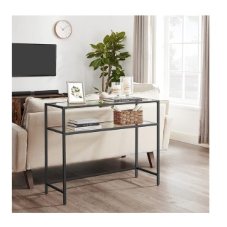 Μεταλλική Κονσόλα με 2 Γυάλινα Ράφια 100 x 35 x 80 cm VASAGLE LGT02... Μεταλλική Κονσόλα με 2 Γυάλινα Ράφια 100 x 35 x 80 cm VASAGLE LGT02...