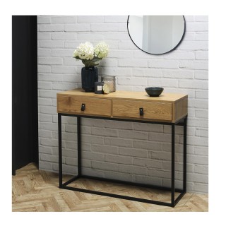 Μεταλλική Κονσόλα με 2 Συρτάρια 100 x 35 x 80.5 cm Home Deco Factor...