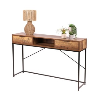 Μεταλλική Κονσόλα με 2 Συρτάρια 120 x 30 x 75 cm JOYA Urban Living ...