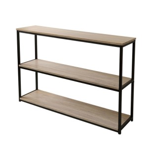 Μεταλλική Κονσόλα με 3 Ξύλινα Ράφια 120 x 30 x 80 cm Loft Urban Liv... Μεταλλική Κονσόλα με 3 Ξύλινα Ράφια 120 x 30 x 80 cm Loft Urban Liv...