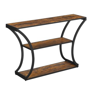 Μεταλλική Κονσόλα με 3 Ξύλινα Ράφια 120 x 30 x 80 cm VASAGLE LNT089B01 Μεταλλική Κονσόλα με 3 Ξύλινα Ράφια 120 x 30 x 80 cm VASAGLE LNT089B01