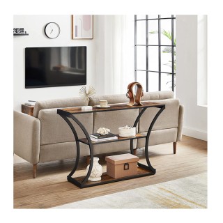 Μεταλλική Κονσόλα με 3 Ξύλινα Ράφια 120 x 30 x 80 cm VASAGLE LNT089B01 Μεταλλική Κονσόλα με 3 Ξύλινα Ράφια 120 x 30 x 80 cm VASAGLE LNT089B01