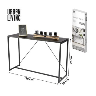 Μεταλλική Κονσόλα με Ξύλινη Επιφάνεια 120 x 39 x 79 cm Madison Urba...