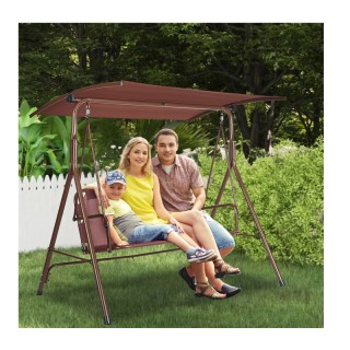 Μεταλλική Κούνια Εξωτερικού Χώρου 3 Θέσεων με Σκιάστρο 1740 x 1095 ...